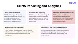 Ultimate Guide to CMMS An In-Depth Analysis - Zapium | PDF