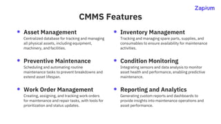 Ultimate Guide to CMMS An In-Depth Analysis - Zapium | PDF