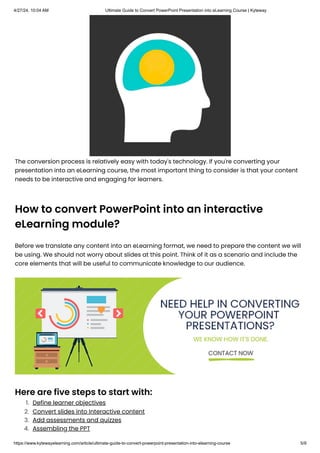 Ultimate Guide to Convert PowerPoint Presentation into eLearning Course ...