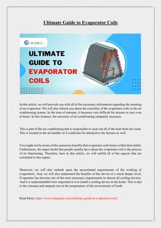 Ultimate Guide to Evaporator Coils.pdf