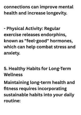 exercise habits for long term health