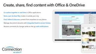 Co-author together in real time in Office applications
Store, sync & share files inside or outside your org
Find, follow &...