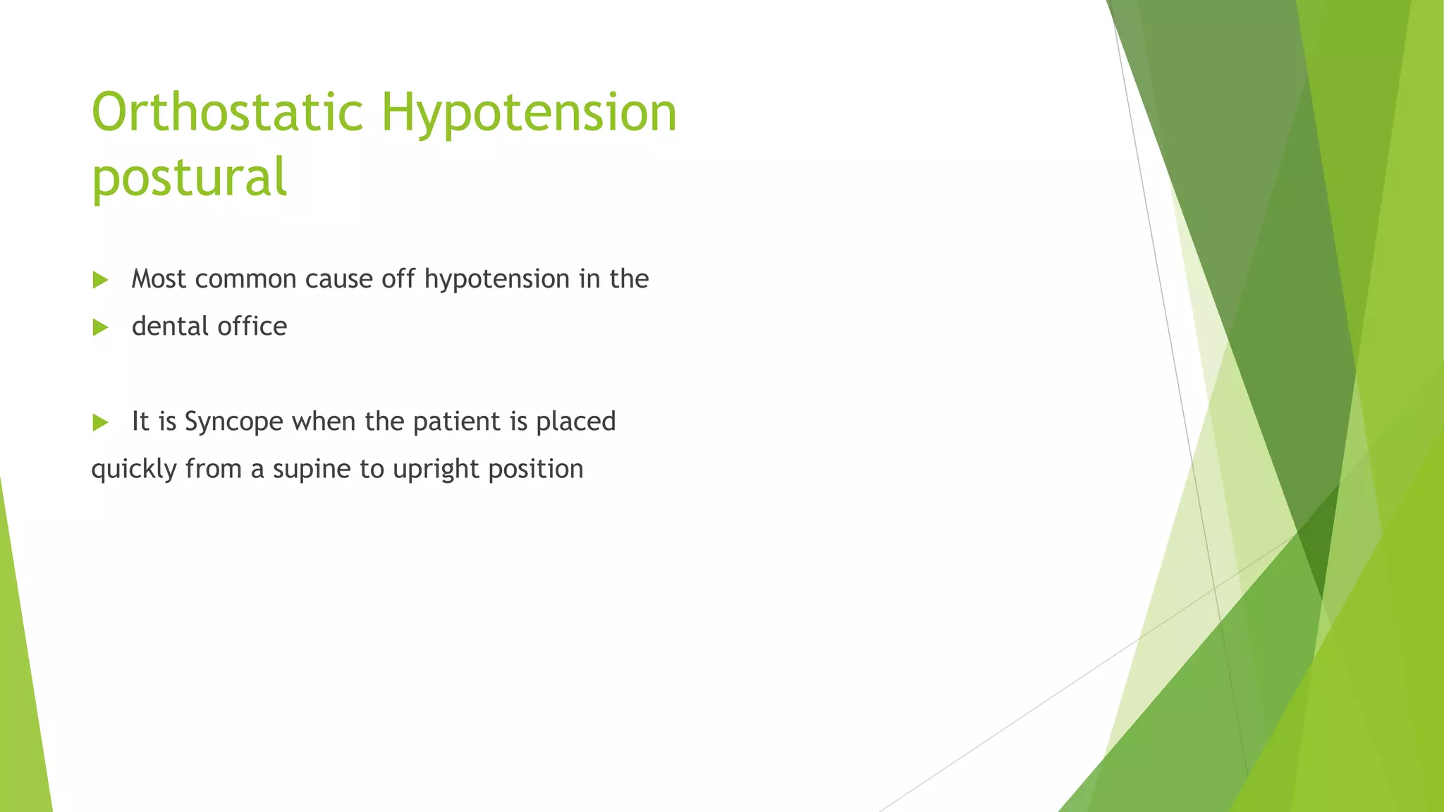 hypotension and hypertention emergencies in the dental office | PPTX