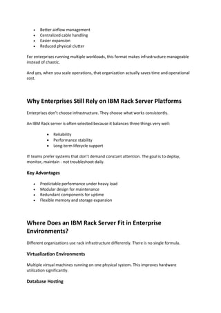 Ibm Rack Pdf Ultimate IBM Rack Server for Enterprise Needs | PDF