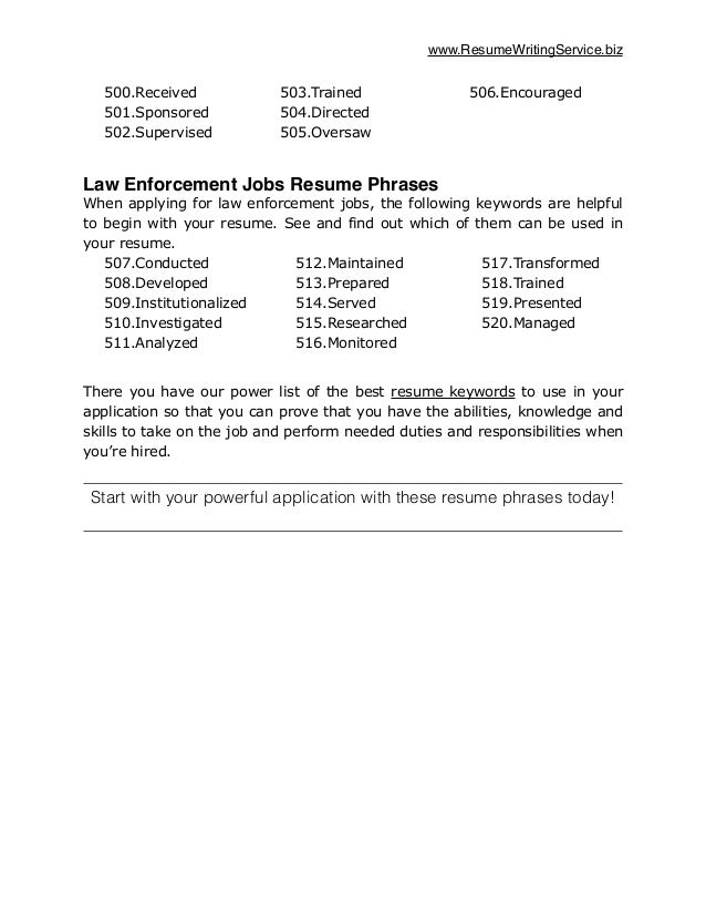 Ultimate List Of 500 Resume Keywords Ultimate List Of 500 Resume Keywords