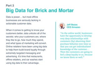 Data is power… but most ofﬂine
businesses are seriously lacking in
actionable customer data. 
 
When it comes to getting t...