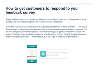 How to get customers to respond to your
feedback survey
Part 4: Customer Feedback is a compass for your business
Paper fee...