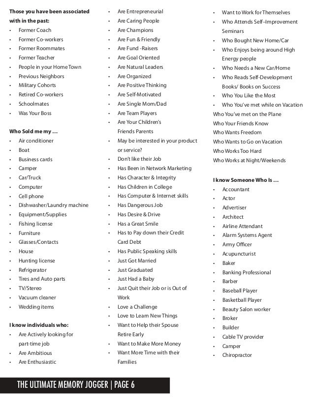 Ultimate Memory Jogger