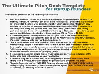 The Ultimate Startup Pitch Deck Template and Example Startup Pitch | PDF