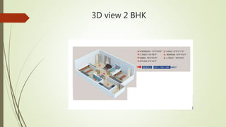 3D view 2 BHK
 