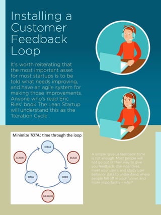 Installing a
Customer
Feedback
Loop
It’s worth reiterating that
the most important asset
for most startups is to be
told w...
