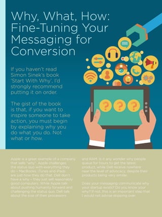Why, What, How:
Fine-Tuning Your
Messaging for
Conversion
? ? ?
If you haven’t read
Simon Sinek’s book
‘Start With Why’, I...