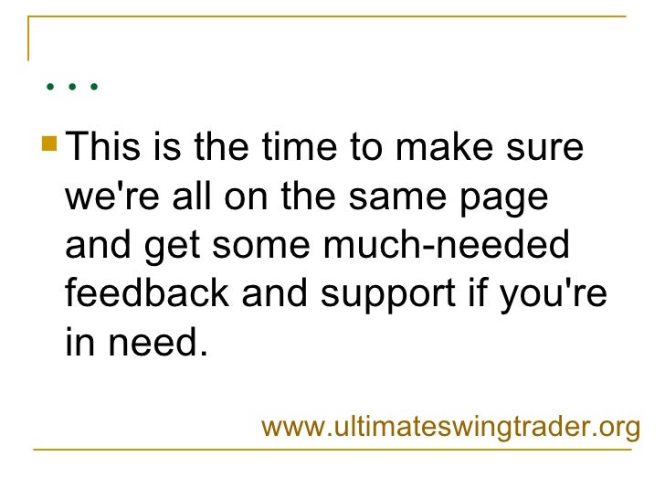 Ultimate swing trader system