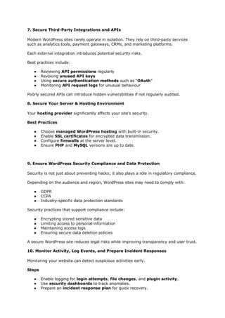 WordPress Security Checklist to Prevent Hacks in 2026 | DOCX