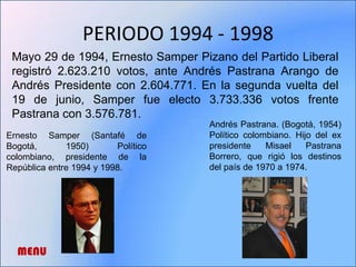 Ultimos 12 presidentes de colombia