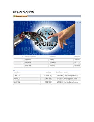 EMPLEADOS INFORME
 
