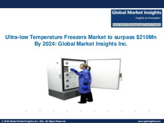 © 2016 Global Market Insights, Inc. USA. All Rights Reserved www.gminsights.com
Fuel Cell Market size worth $25.5bn by 2024
Ultra-low Temperature Freezers Market to surpass $210Mn
By 2024: Global Market Insights Inc.
 