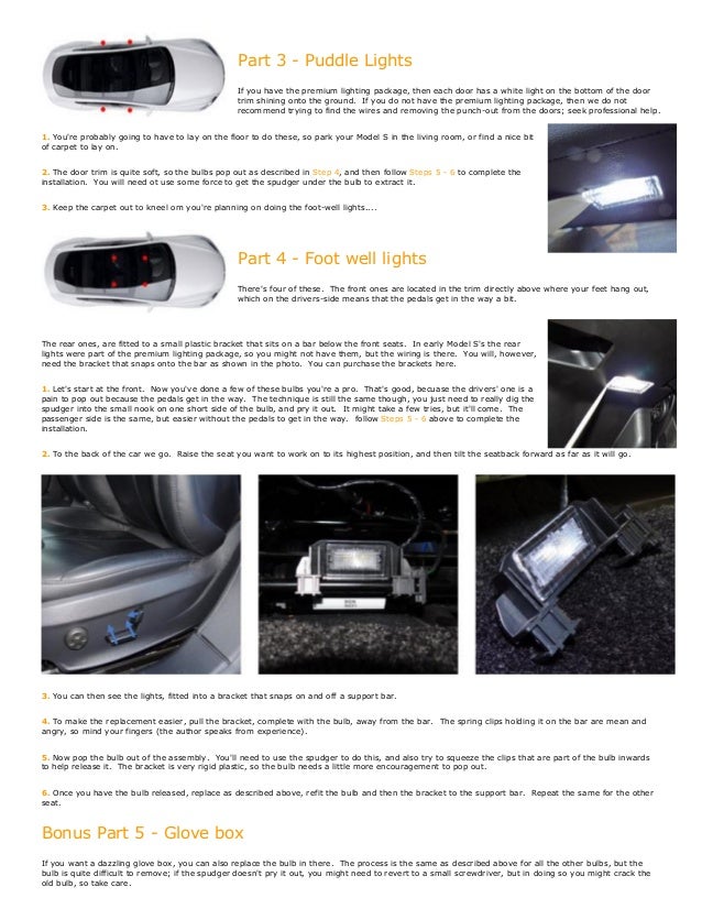 Evannex Interior Light Led Replacement Kit For Tesla Model S