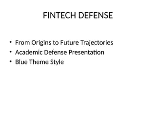 Comprehensive FinTech Evolution and Future Trends Analysis from 1968 to ...
