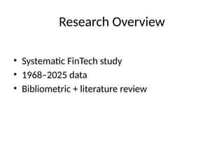 Comprehensive FinTech Evolution and Future Trends Analysis from 1968 to ...