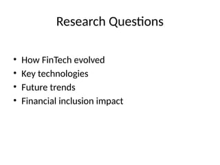 Comprehensive FinTech Evolution and Future Trends Analysis from 1968 to ...