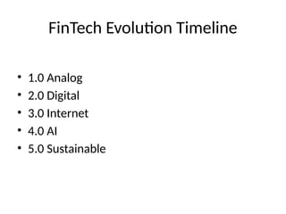 Comprehensive FinTech Evolution and Future Trends Analysis from 1968 to ...