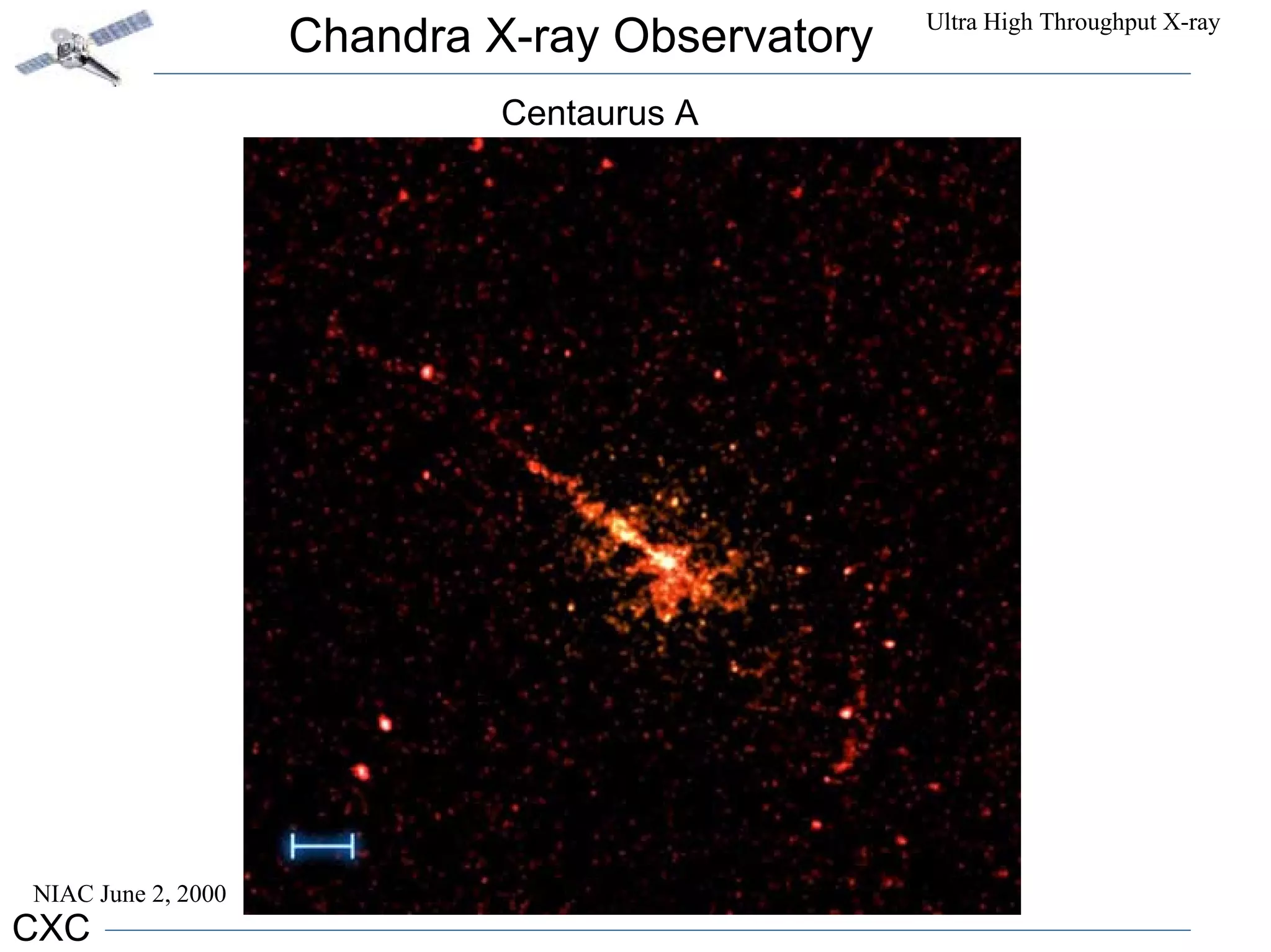 NIAC June 2, 2000 
Chandra X-ray Observatory Ultra High Throughput X-ray 
CXC 
Centaurus A 
 