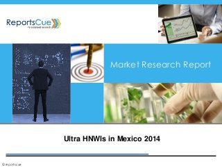 Ultra HNWIsin Mexico2014 
Market Research Report 
©reportscue  