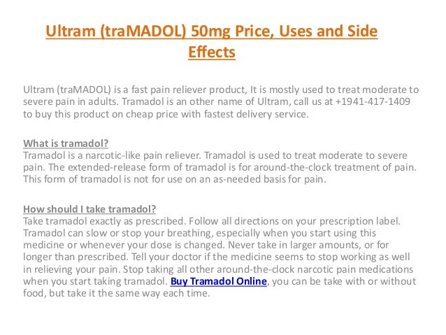 How to reduce side effects of tramadol