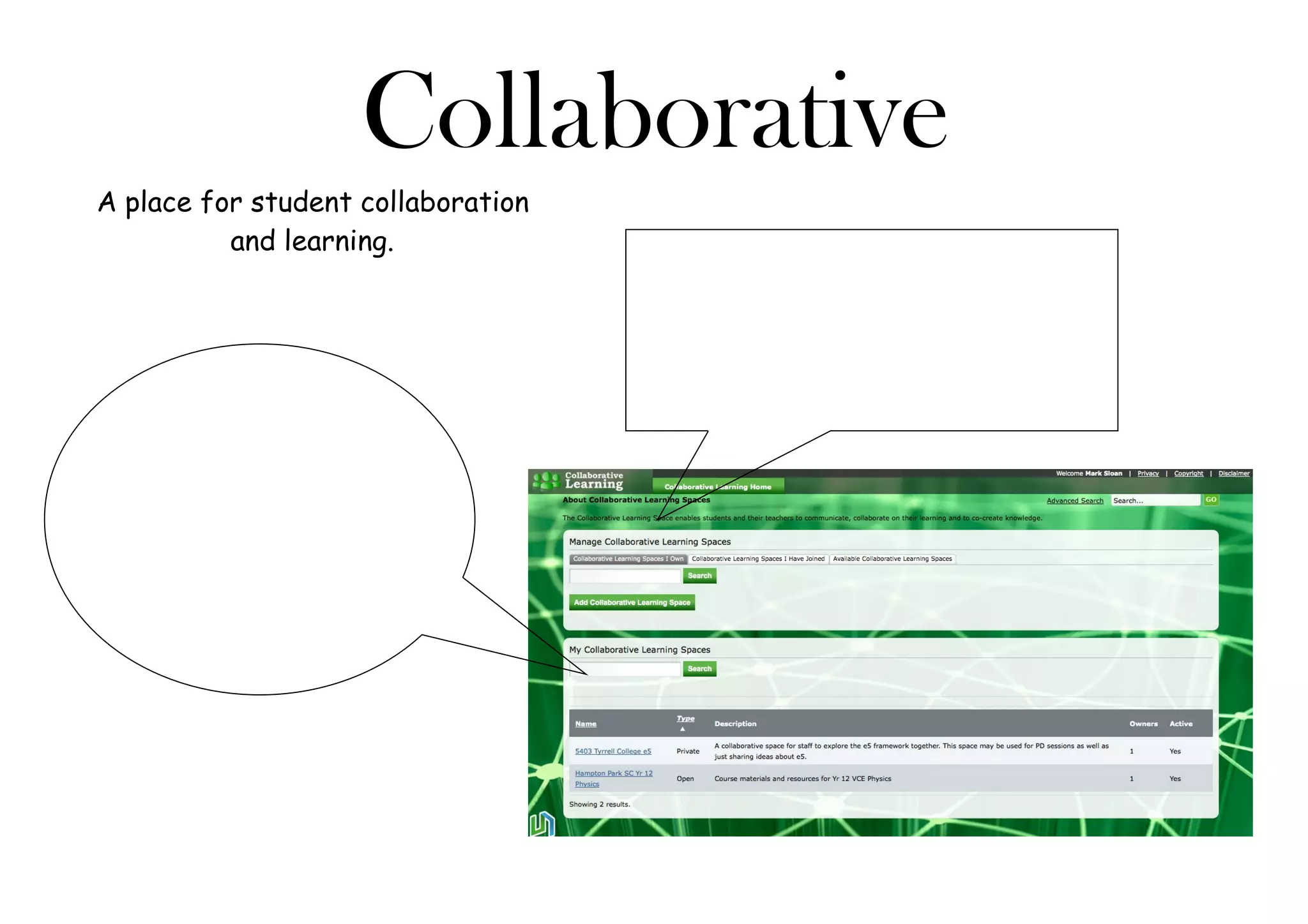 Collaborative
A place for student collaboration
and learning.