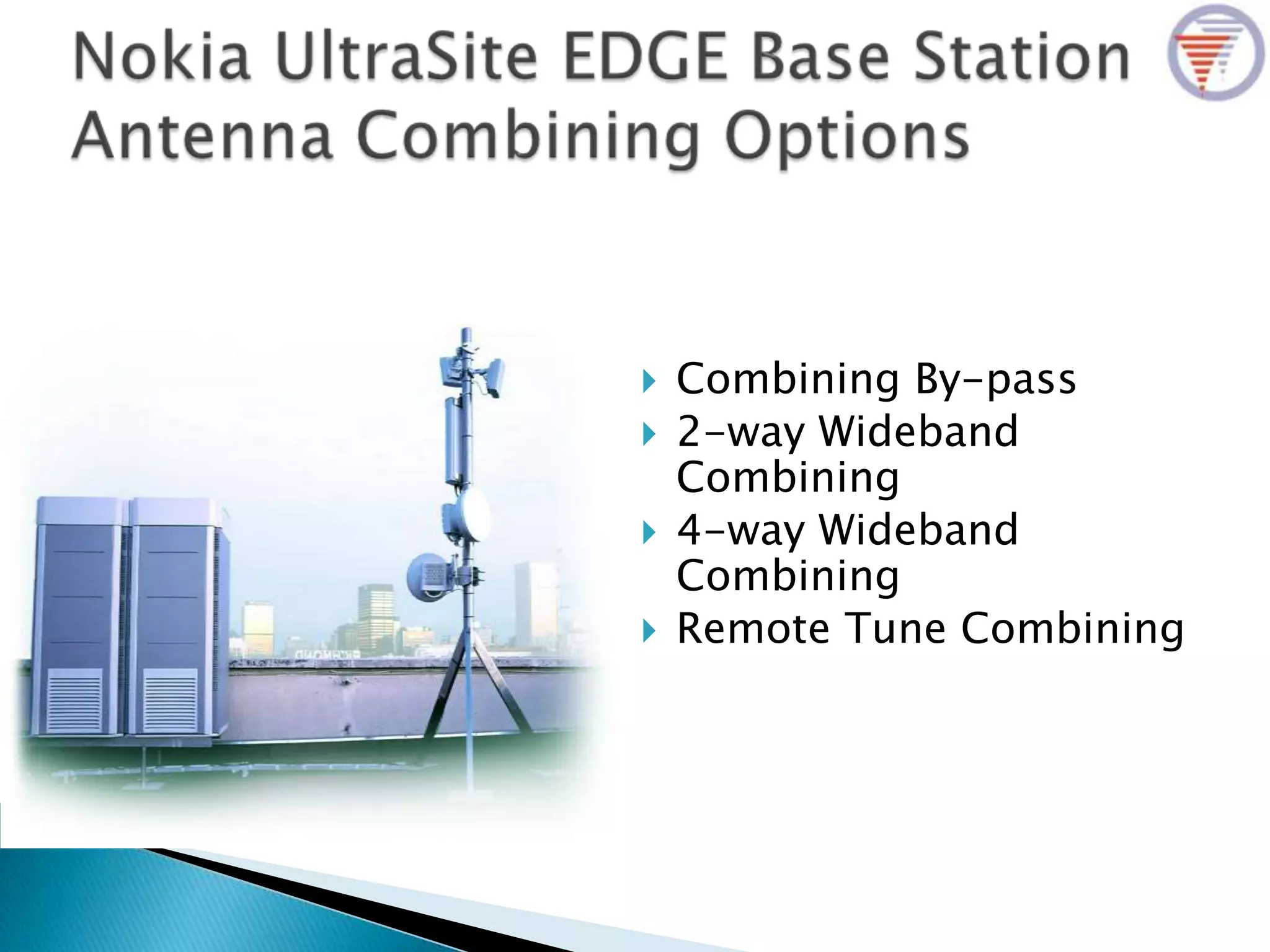 Combining By-pass
 2-way Wideband
Combining
 4-way Wideband
Combining
 Remote Tune Combining
 
