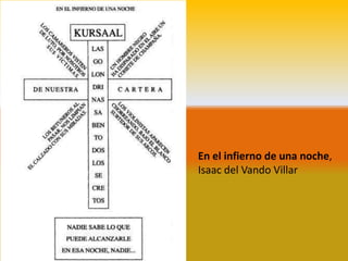 En el infierno de una noche,
Isaac del Vando Villar
 
