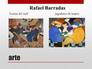 arte
Escena del café jugadores de naipes
Rafael Barradas
 