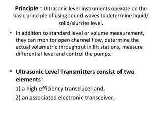 Ultrasonic level instrument PPT
