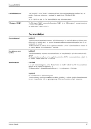 Ultrasonic Level Measurement-Prosonic T FMU30 | PDF