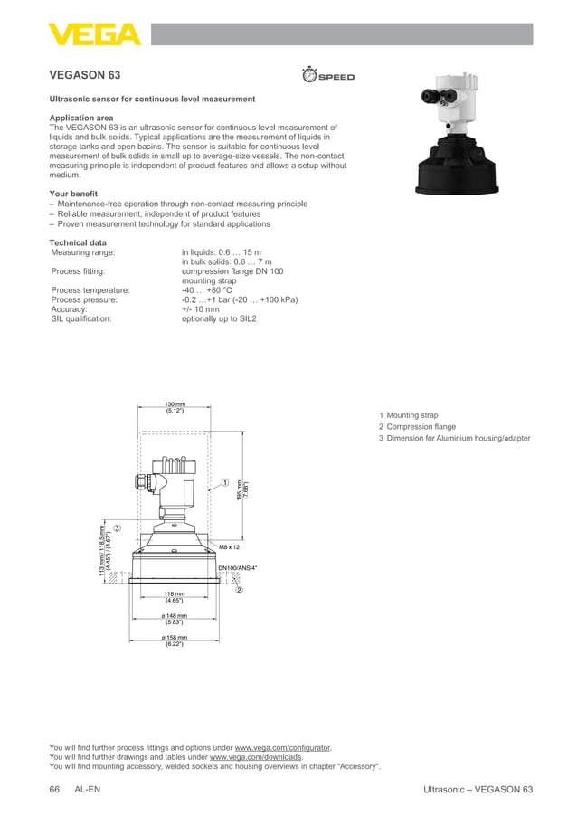 VEGA Ultrasonic Level Measurement - VEGASON Ultrasonic Level ...