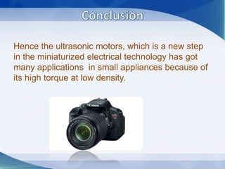 Ultrasonic motor Slide 17