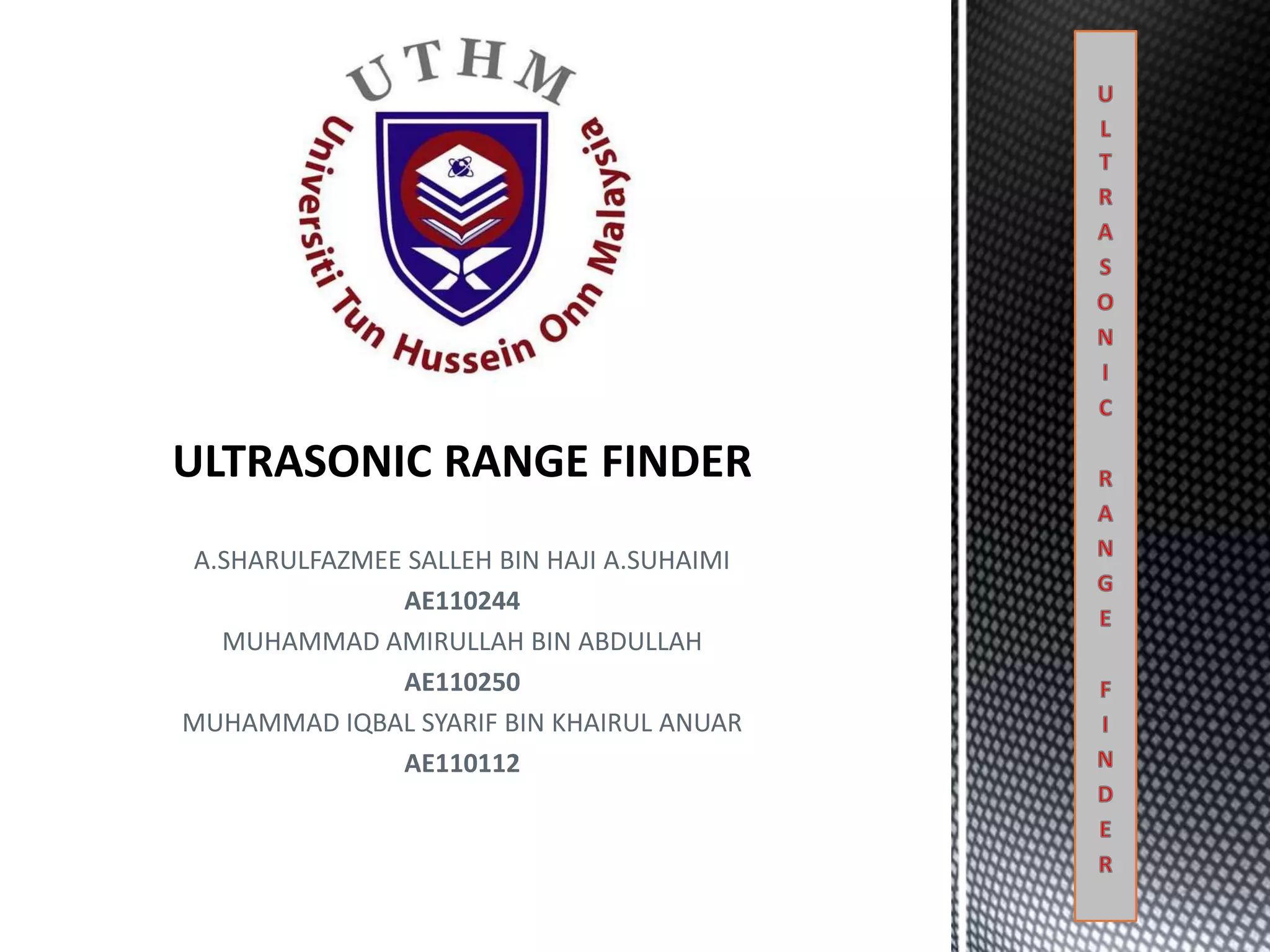 A.SHARULFAZMEE SALLEH BIN HAJI A.SUHAIMI
AE110244
MUHAMMAD AMIRULLAH BIN ABDULLAH
AE110250
MUHAMMAD IQBAL SYARIF BIN KHAIRUL ANUAR
AE110112