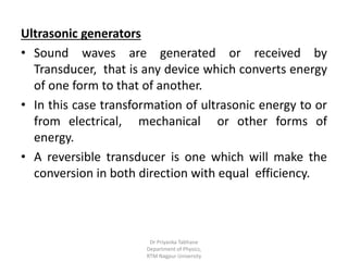 Fundamentals of Ultrasonic waves and applications | PPTX