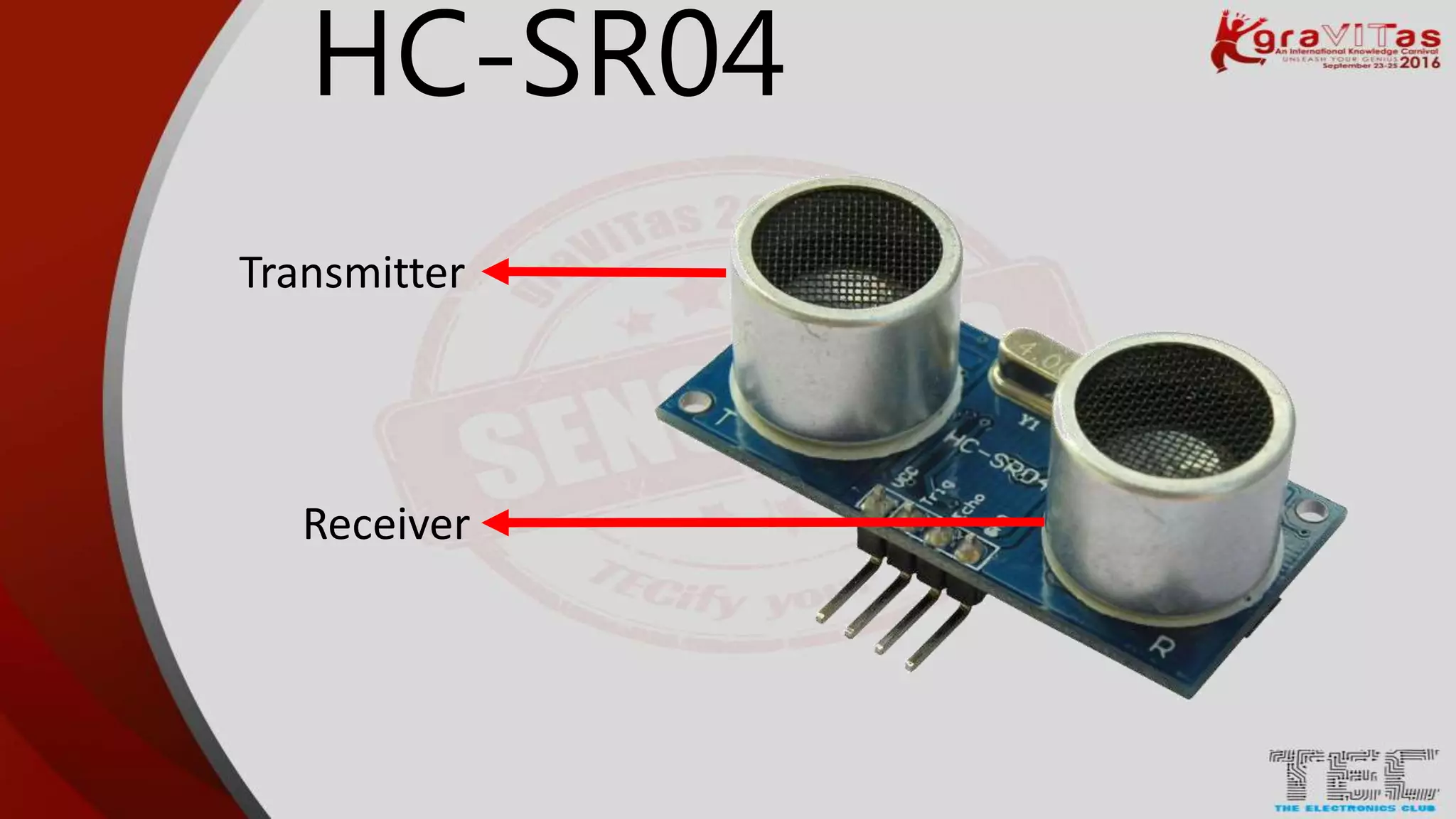 HC-SR04
Transmitter
Receiver
 