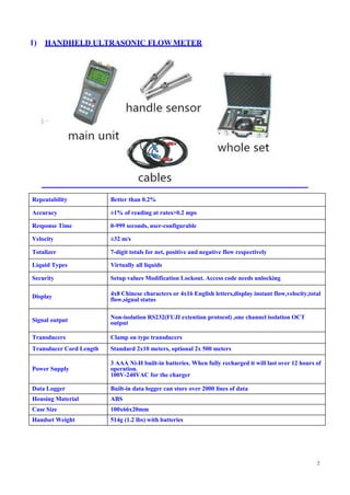 Ultrasonic series flow meter catalog | PDF