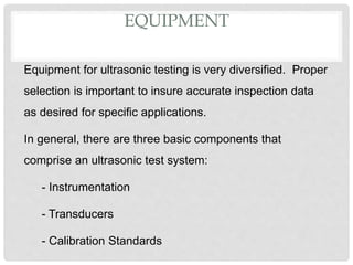 Ultrasonic testing | PPTX
