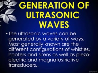 Ultrasonic waves dyeing | PPTX