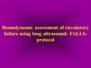 Hemodynamic assessment of circulatory
failure using lung ultrasound: FALLS-
protocol
 