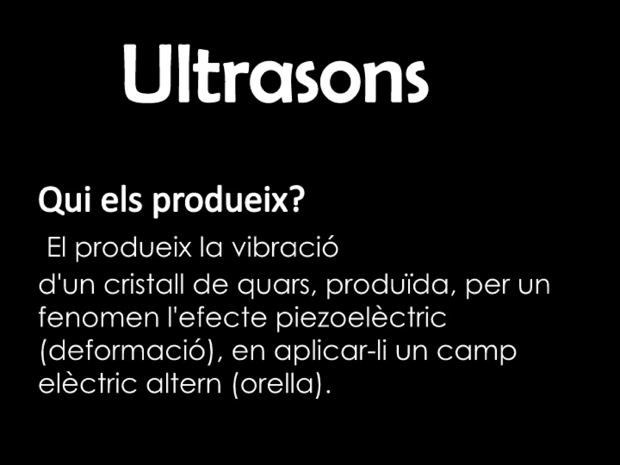 Ultrasons infrasons