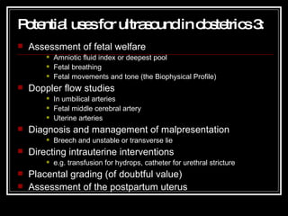 The Role of Ultrasound in Obstetric and Gynaecology | PPT