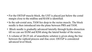 Opsal Block Ultrasound guided truncal blocks | PPTX