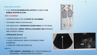 Comprehensive Overview of Ultrasound Artifacts in Medical Imaging | PPTX