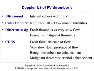 Ultrasound & doppler ultrasound in liver transplantation | PPTX