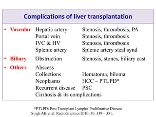 Ultrasound & doppler ultrasound in liver transplantation | PPTX